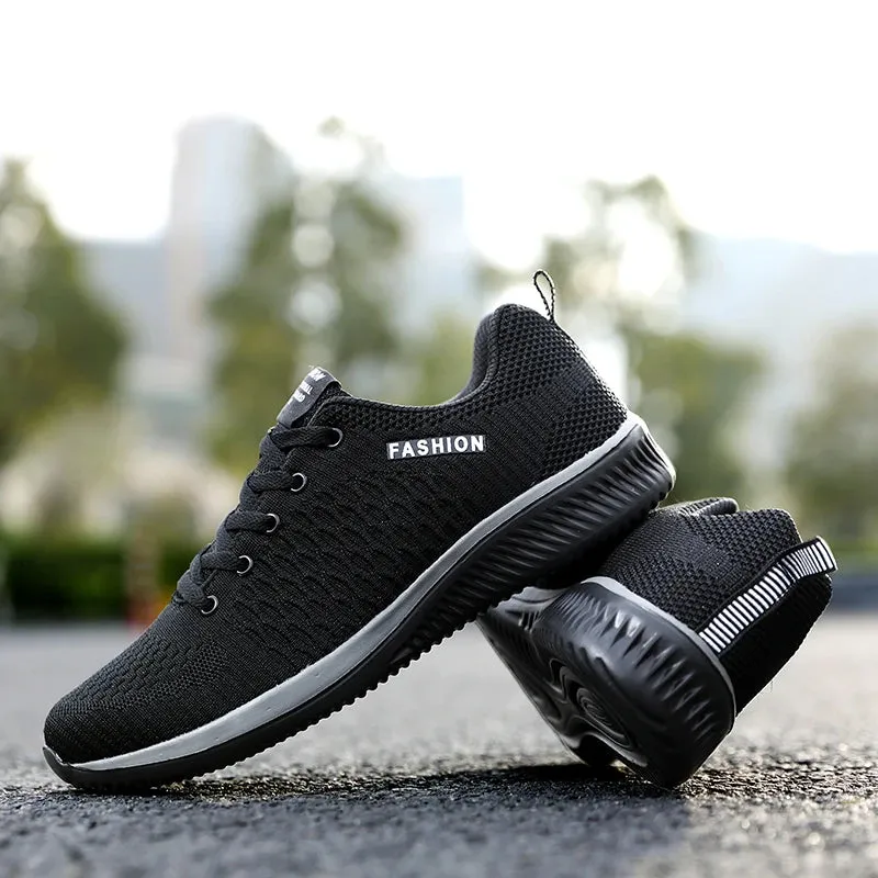 2025 Men Running Walking Knit Shoes Fashion Casual Sneakers Breathable Sport Athletic Gym Lightweight Men Sneakers Casual Shoes