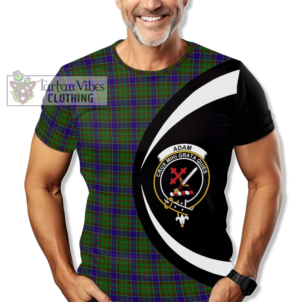 Adam Tartan T-Shirt with Family Crest Circle Style
