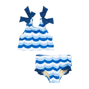 Baby Girls Shelly Tankini - Ocean Waves by Pink Chicken FINAL SALE