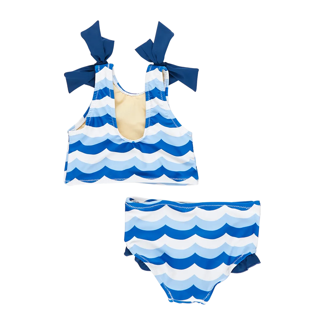 Baby Girls Shelly Tankini - Ocean Waves by Pink Chicken FINAL SALE
