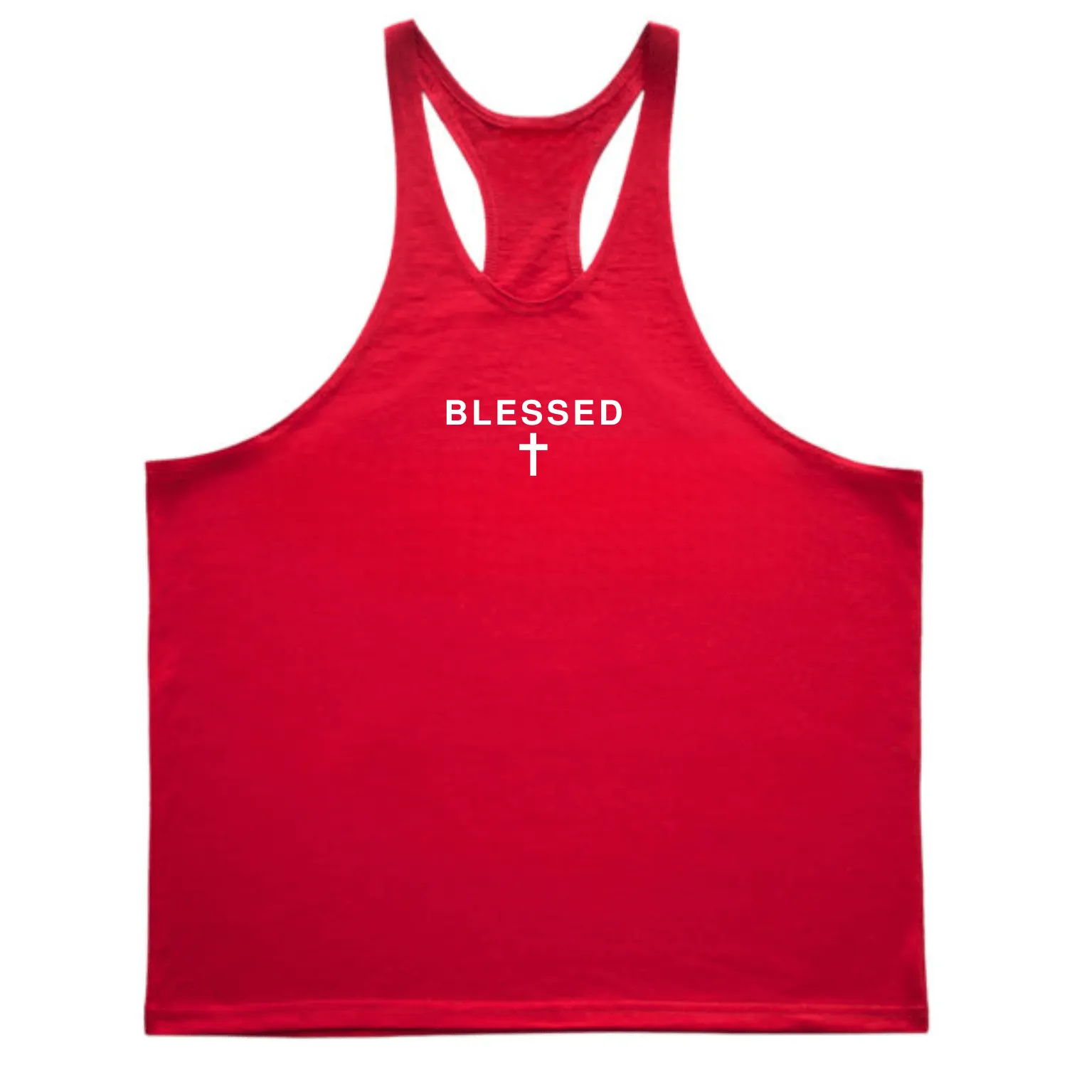 BLESSED Cross Bodybuilding Stringer Tank Tops