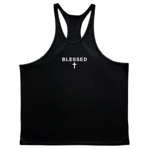 BLESSED Cross Bodybuilding Stringer Tank Tops