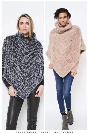 BUNNY HOP PONCHO DA255 ASH