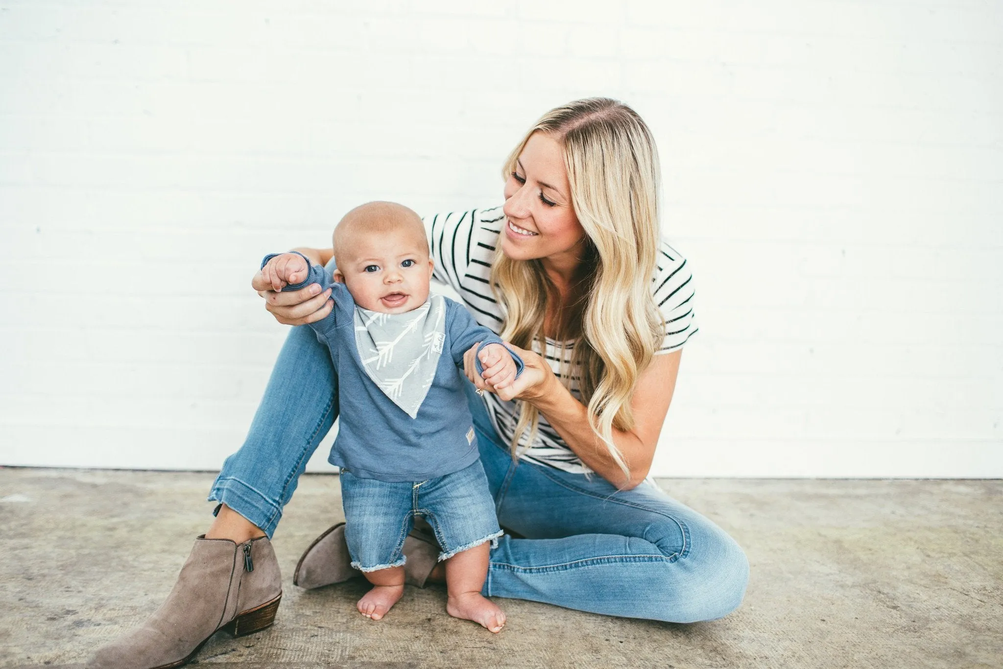 Copper Pearl Baby Bandana Bibs | Aztec