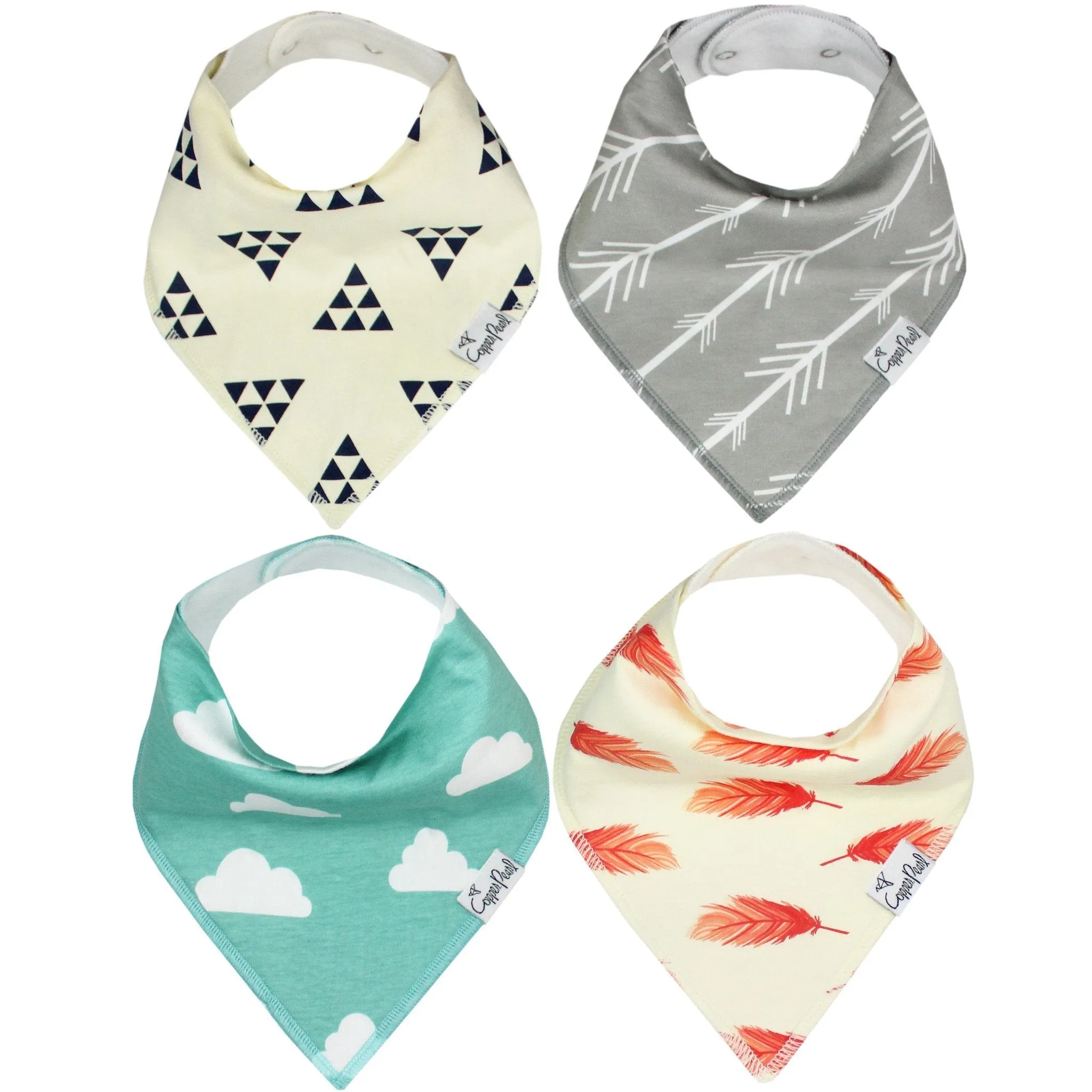 Copper Pearl Baby Bandana Bibs | Aztec