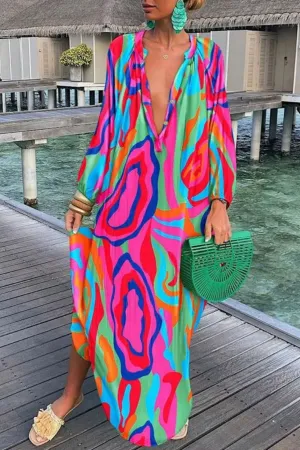 GERBERAS BOHO MAXI DRESS