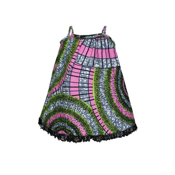 GIRLS MULTI-COLOUR ANKARA DRESS