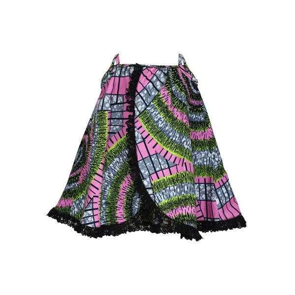 GIRLS MULTI-COLOUR ANKARA DRESS