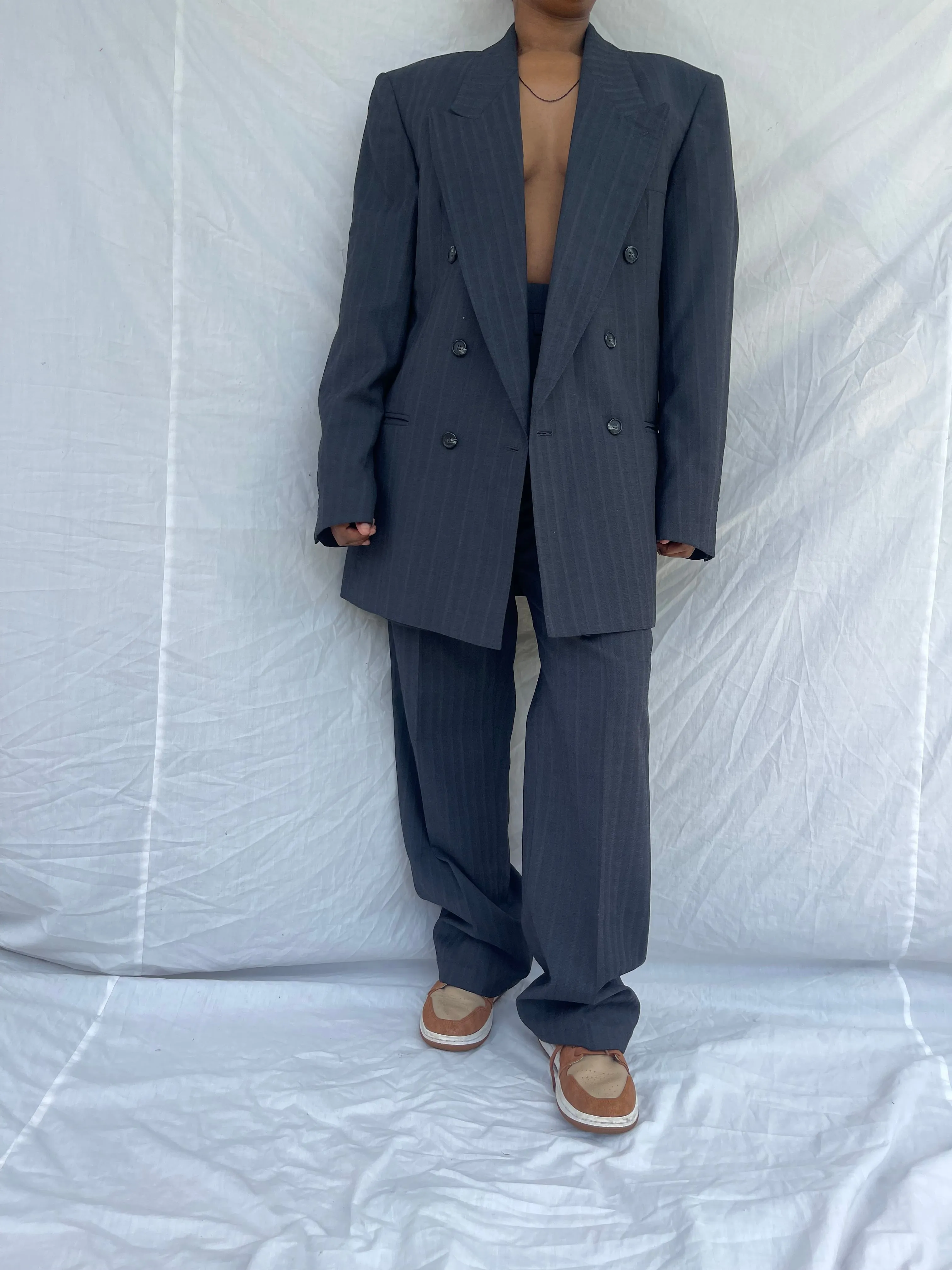 Navy Striped DB Suit ( Womens 34)