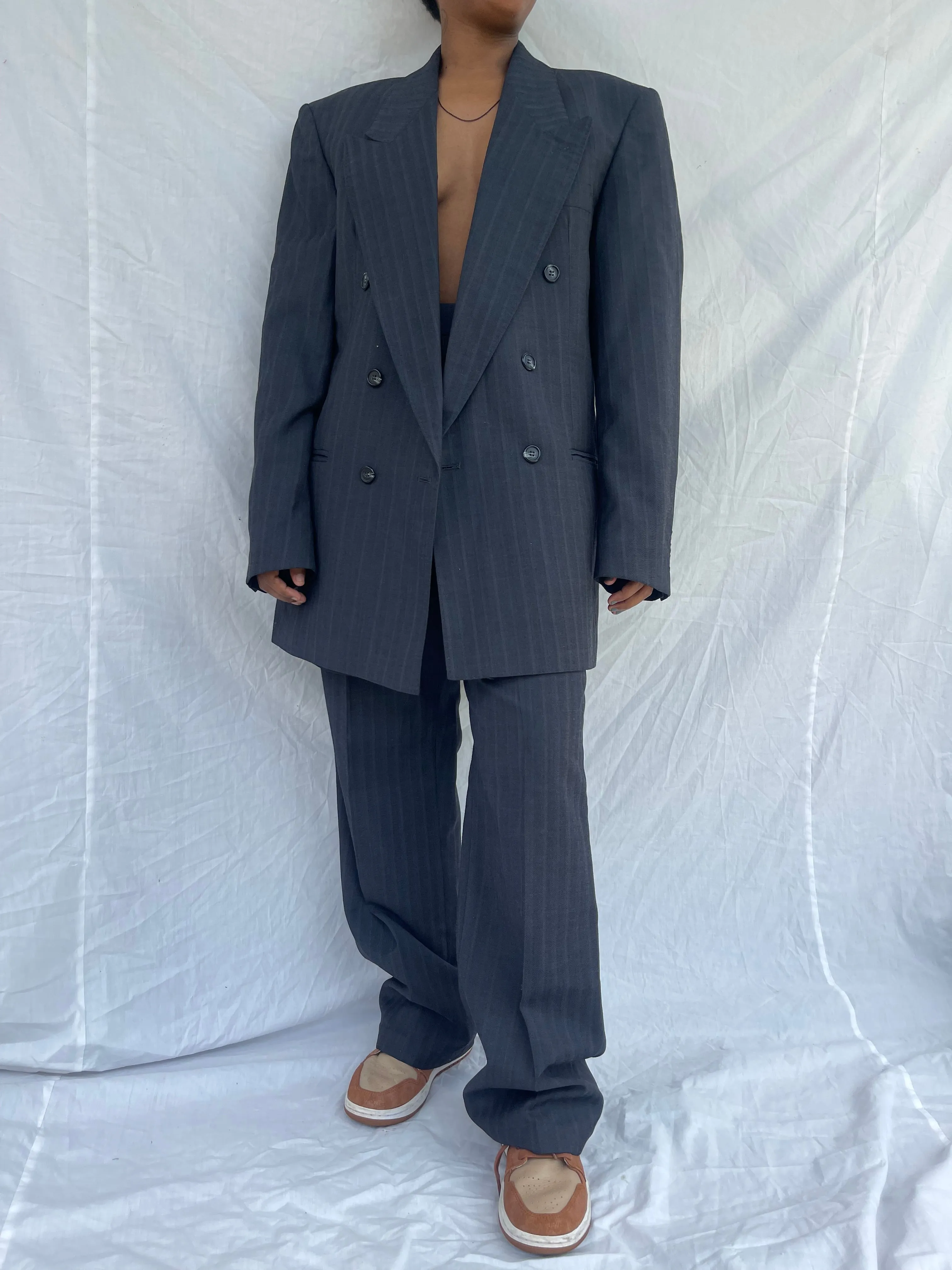 Navy Striped DB Suit ( Womens 34)