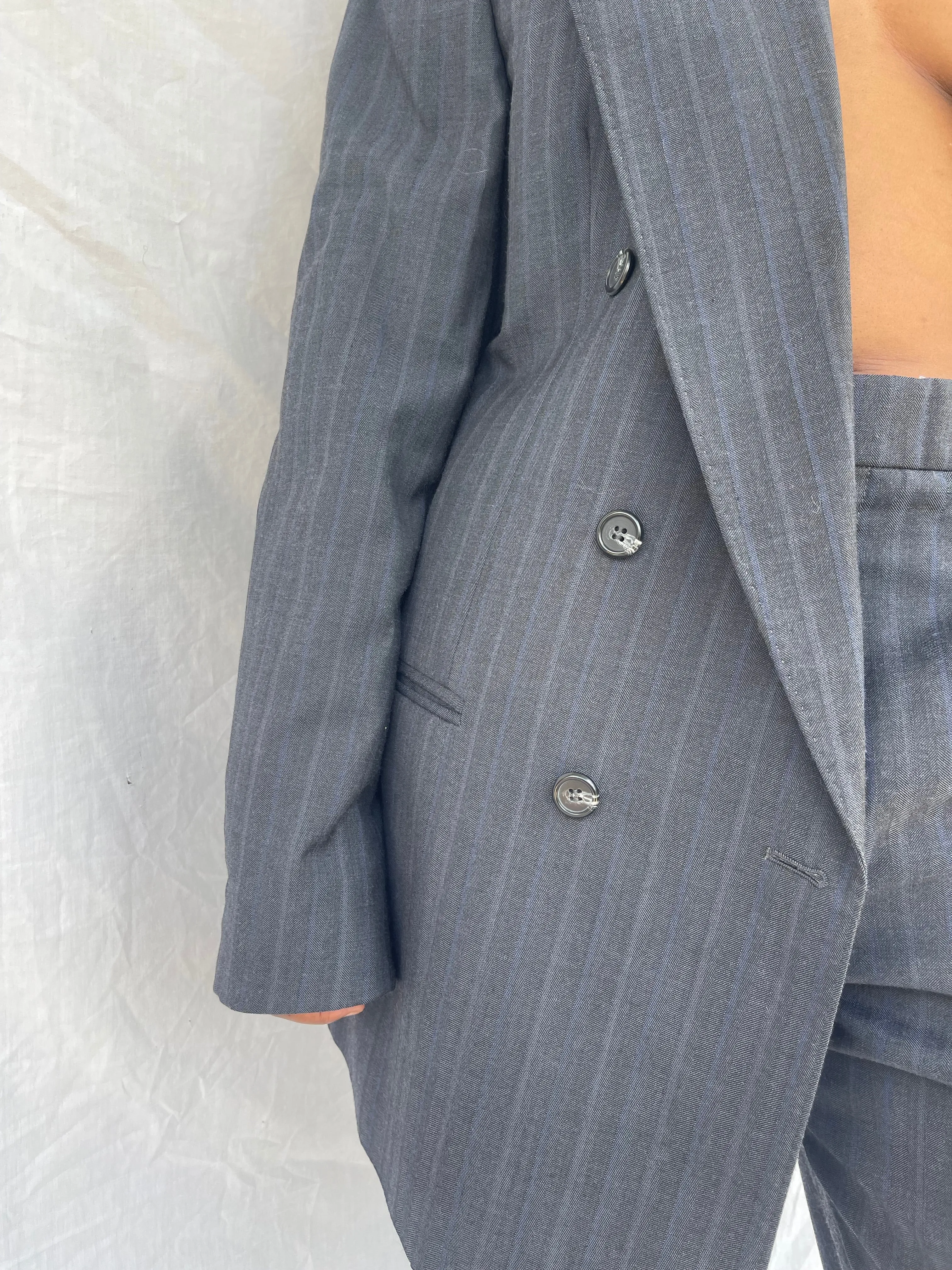 Navy Striped DB Suit ( Womens 34)