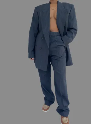 Navy Striped DB Suit ( Womens 34)