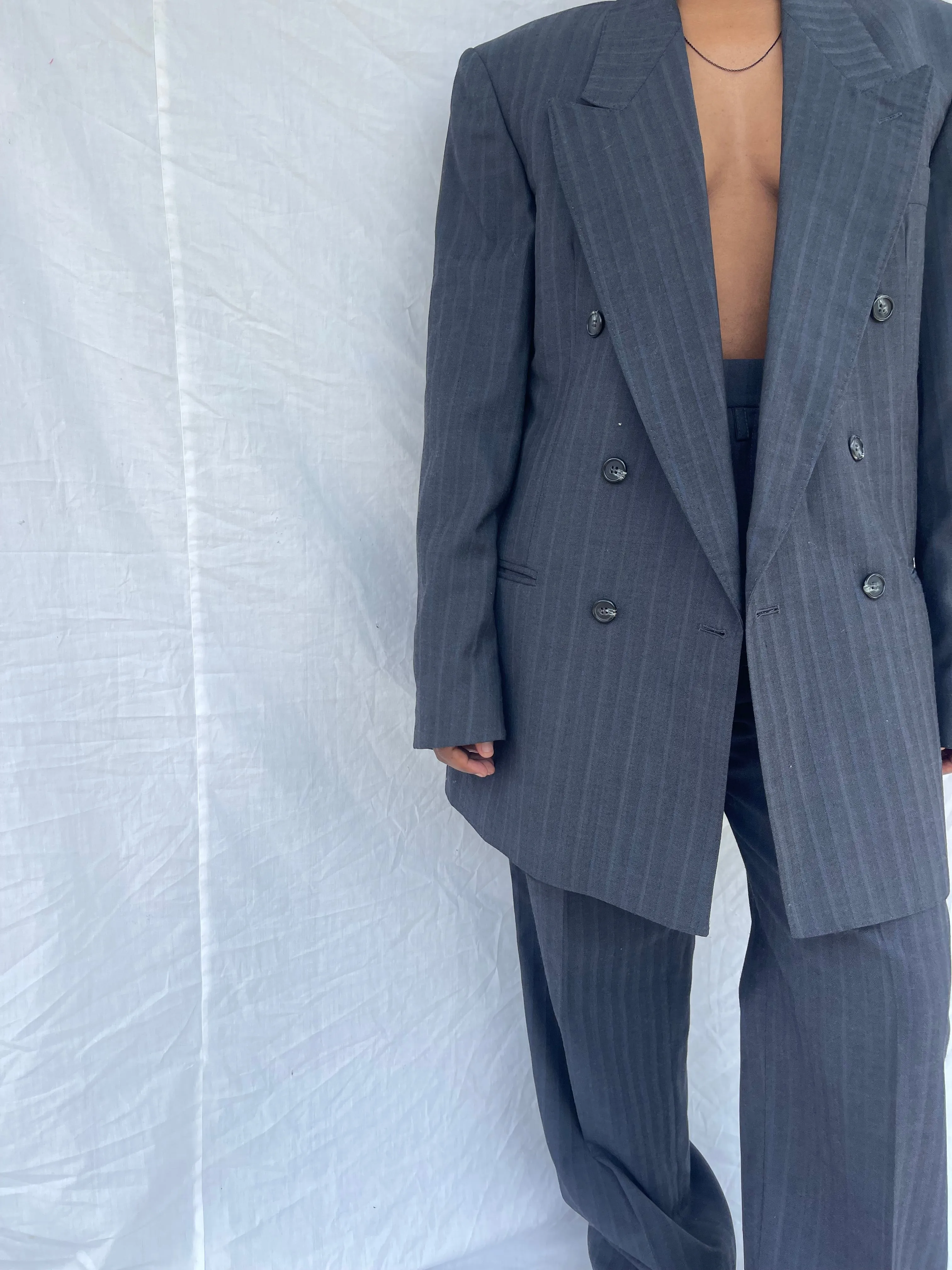 Navy Striped DB Suit ( Womens 34)