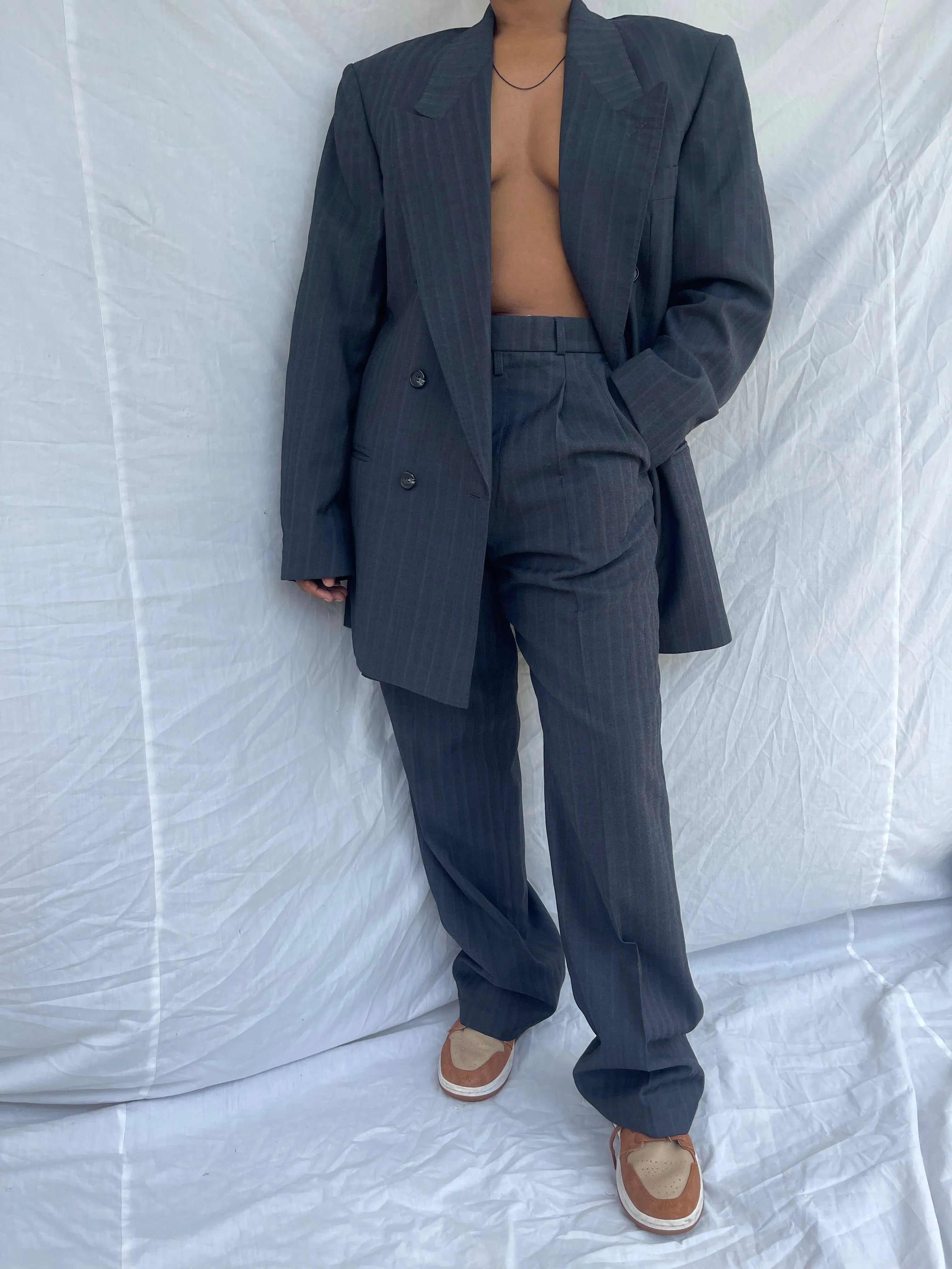 Navy Striped DB Suit ( Womens 34)