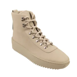 Sand Nubuck Lace Up Hiking Sneakers