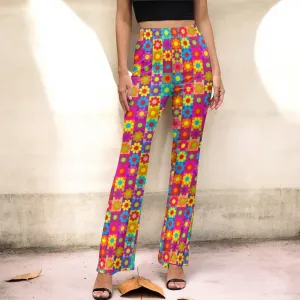 Thalassa - Modern Floral Flared Pants