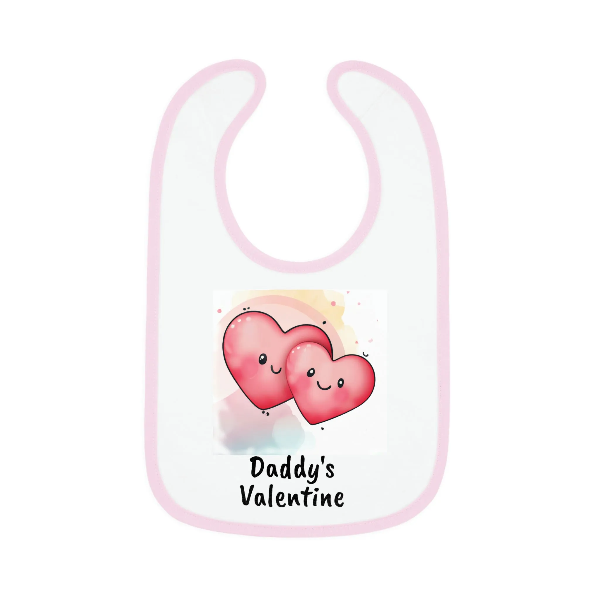 Valentine's "Daddy's Valentine" II Baby Contrast Trim Jersey Bib